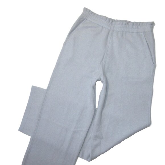 NWT Naadam Cashmere Paperbag Wide Leg in Powder Blue Knit Sweater Pants XS - Picture 2 of 5
